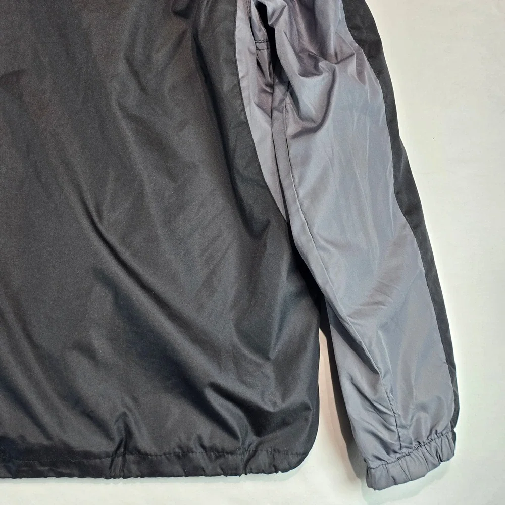 Reebok NFL Pittsburgh Steelers Windbreaker‎ Jacket Mens Large Black Full Zip SI